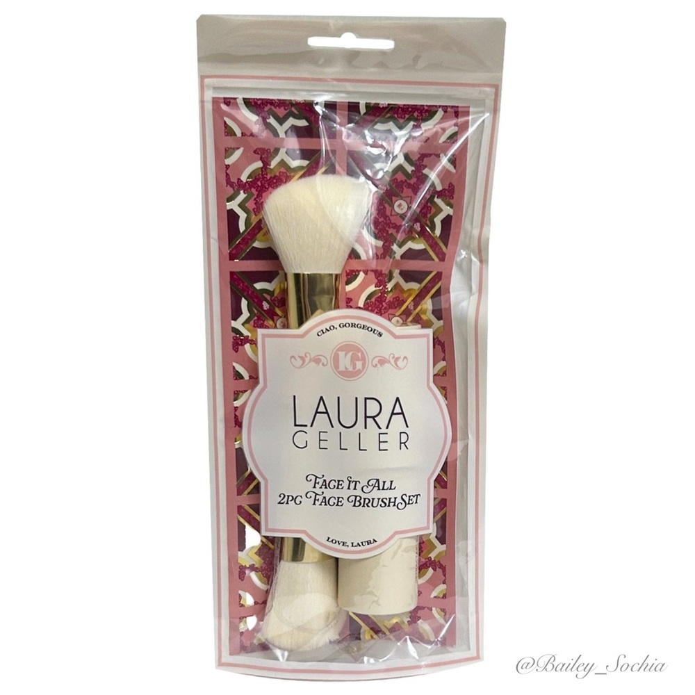 NWT Laura Geller 2pc Face Brush Set